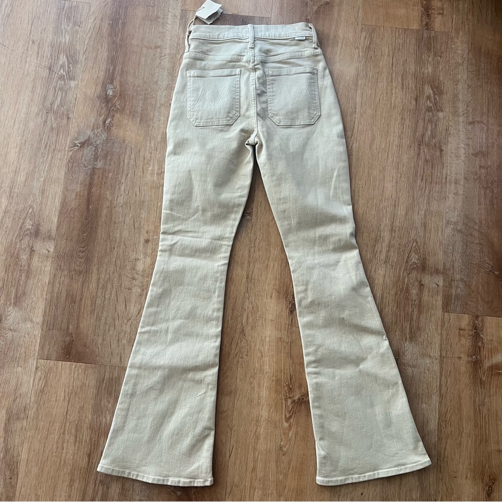 NWT $228 MOTHER The Weekender Flare Whacky Khaki Size 25